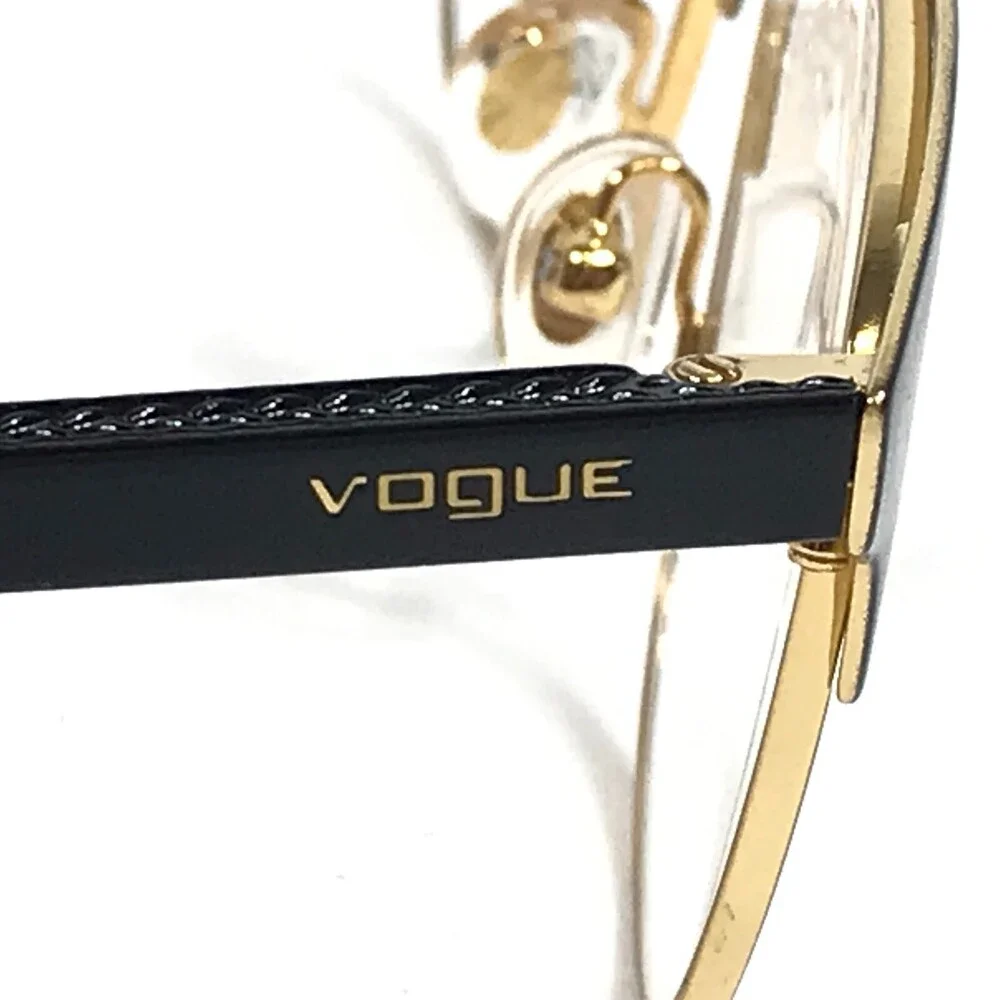 Vogue Eyeglasses Frames VO4088 352 Black Gold Cat Eye Full Rim 50-18-140